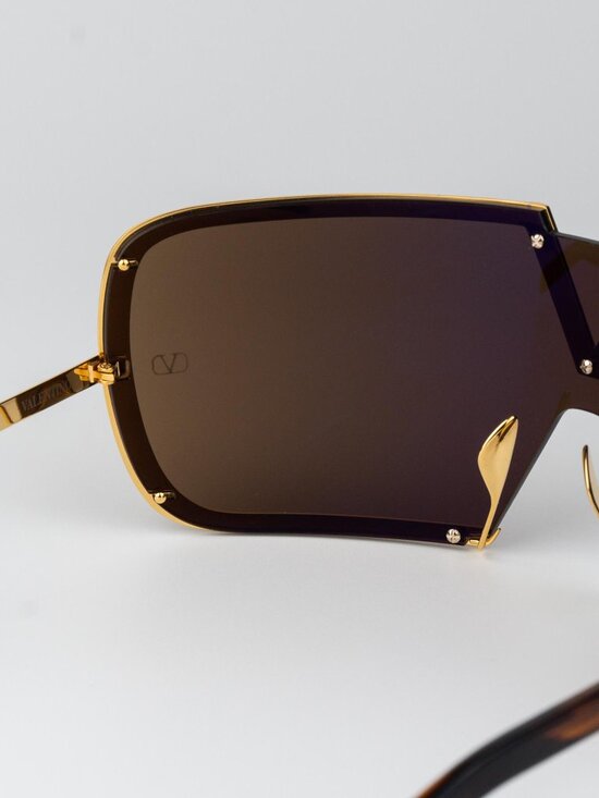 Valentino Women Sunglasses Titanium Gold Brown AR Mask V-ROMASK VLS-120B 146 main image 8